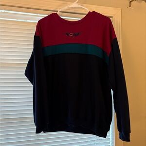 Men's Colorblock Sweater - Red, Green, and Black